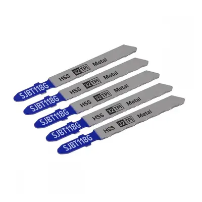 Sealey SJBT118G Jigsaw Blade Metal 75Mm 32Tpi - Pack Of 5