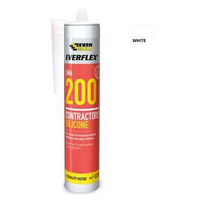 Everbuild Silicone 200 White 295Ml