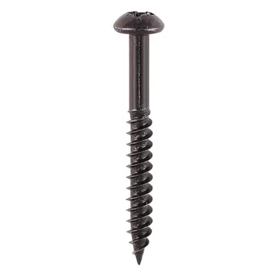 Timco 10112BJC Blackjax Woodscrews - Pz - Round - Black Organic 10 X 1 1/2 Box 200