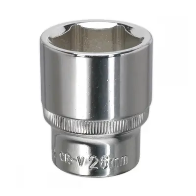 Sealey SP1226 Walldrive® Socket 26Mm 1/2inSq Drive Fully Polished