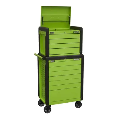 Sealey APPDSTACKG Topchest & Rollcab Combination 11 Drawer Push-To-Open - Green