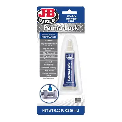 J-B Weld Perma-Lock Blue Medium Strength Threadlocker 6Ml 24206UK