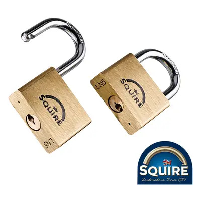 Squire SQR701048 Premium Brass Lion Padlock - Keyed Alike - Ln5T 50Mm Blister Pack 2