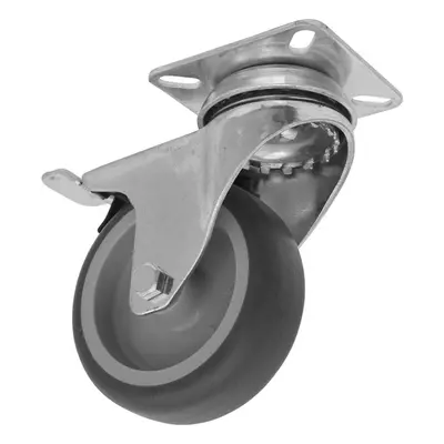 Sealey SCW275SPLEM Medium-Duty Thermoplastic Swivel Castor Wheel With Total Lock Ø75Mm - Trade