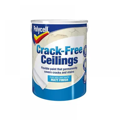 Polycell 5084976 Crack-Free Ceilings Smooth Matt 5 Litre