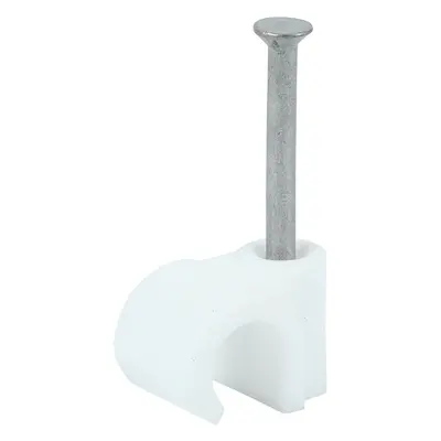 Timco 225357 Round Cable Clips - White To Fit 7.0Mm Box 100