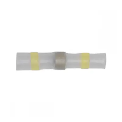 Sealey YTSSB25 Heat Shrink Butt Connector Solder Terminal 12-10 Awg Yellow Pack Of 25