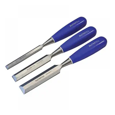 Faithfull Bevel Edge Chisel Blue Grip Set 3 Piece