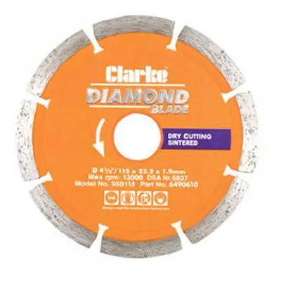 Clarke 6490610 Ssd115 115Mm Diamond Blade