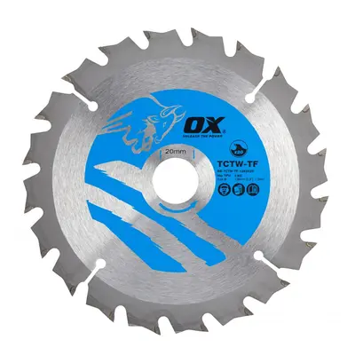 Ox Tools OX-TCTW-TF-1362020 Ox Wood Cutting Thin Kerf Circular Saw Blade 136/20Mm 20 Teeth Atb E