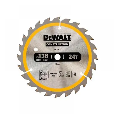 Dewalt DT1947-QZ Cordless Construction Trim Saw Blade 136 X 10Mm X 24T