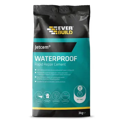 Everbuild Jetcem Waterproof Rapid Repair Cement 3Kg