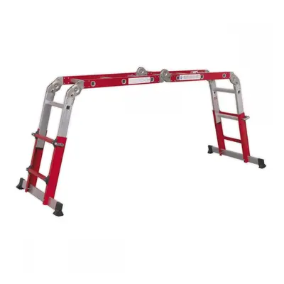 Sealey AFPL2 Aluminium Multipurpose Ladder En 131 Adjustable Height