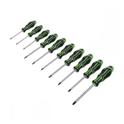 Sealey AK4324HV Screwdriver Set 10Pc Trx-Star* Gripmax® - Hi-Vis Green