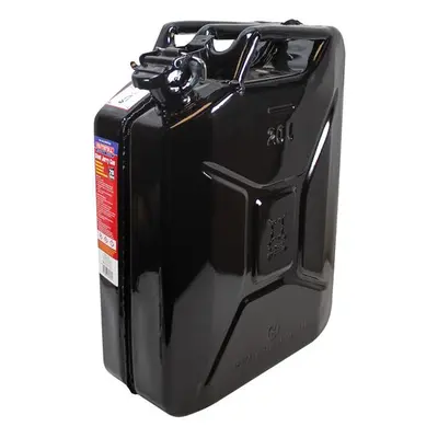 Faithfull Black Steel Jerry Can 20 Litre