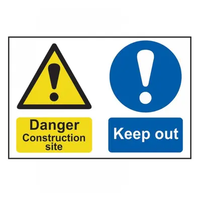 Scan 4005 Danger Construction Site Keep Out - Pvc Sign 600 X 400Mm