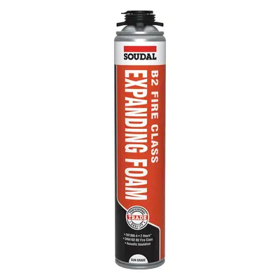 Soudal B2 Fire & Acoustic Expanding Foam - Gun Grade Champagne 750Ml canister 12