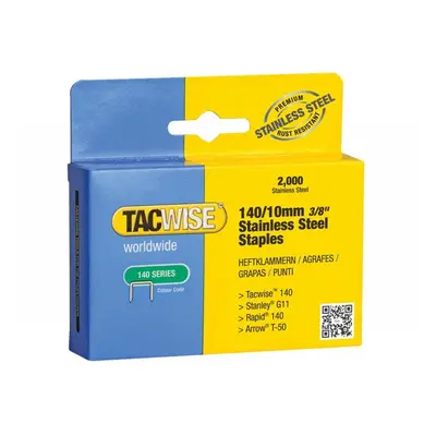 Tacwise 1217 140 Stainless Steel Staples 10Mm (Pack 2000)