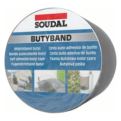 Soudal Butyband Butyl Flashing Tape Aluminium 10M roll 6