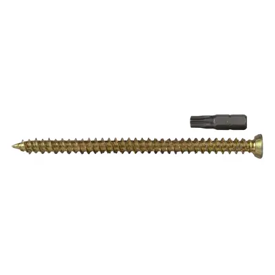 Masonmate Concrete & Masonry Screws | 7.5 X 52Mm | Zinc Yellow Passivated | Box 100 MAMCFS52