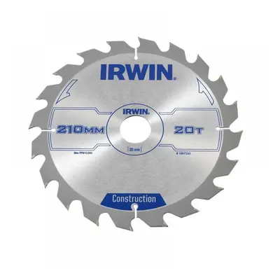 Irwin® 1897203 Construction Circular Saw Blade 210 X 30Mm X 20T Atb