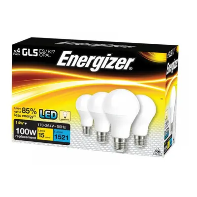 Energizer® S14424 Led Es (E27) Opal Gls Non-Dimmable Bulb Warm White 1521 Lm 13.2W (Pack 4)