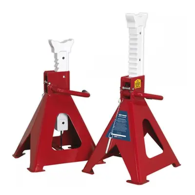 Sealey AAS10000 Axle Stands (Pair) 10 Tonne Capacity Per Stand Auto Rise Ratchet