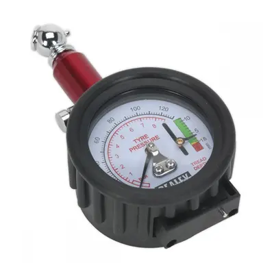 Sealey TSTPDG01 Tyre Pressure Gauge With Tyre Tread Depth Gauge 0-8Bar(0-120Psi)