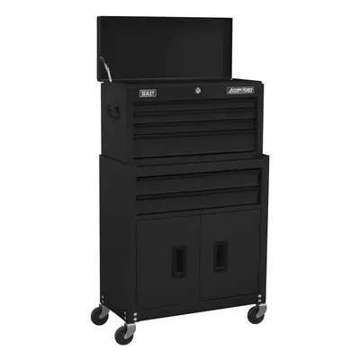 Sealey AP22BK Topchest & Rollcab Combination 6 Drawer With Ball-Bearing Slides - Black