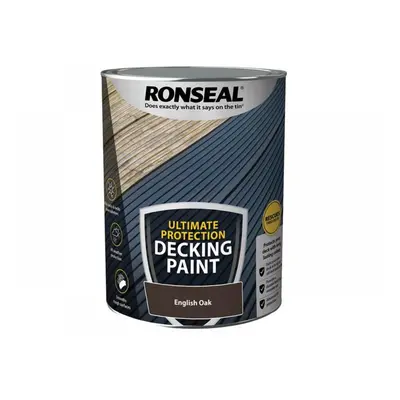 Ronseal 39149 Ultimate Protection Decking Paint English Oak 5 Litre