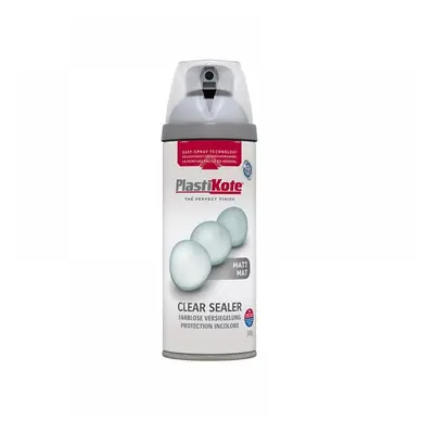 Plastikote 024002 Twist & Spray Matt Clear Sealer 400Ml