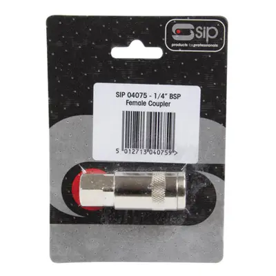 Sip 04075 1/4in Slimline Silver Female Coupler Pack