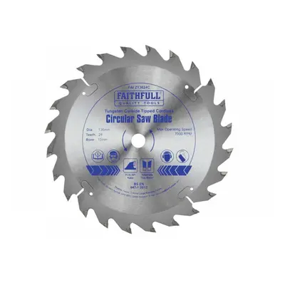 Faithfull Tct Cordless Trimsaw Blade 136 X 10Mm X 24T Pos