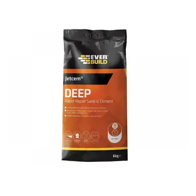 Everbuild Sika 620439 Jetcem Premix Sand & Cement Grey 12Kg (2 X 6Kg Packs)