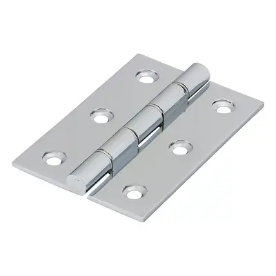 Timco 234381 Double Stainless Steel Washered Hinges - Solid Brass - Polished Chrome 76 X 50