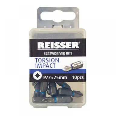 Reisser IMPPZ02PB Torsion Impact Screwdriver Bit C6.3 X 25 (Pack Of 10Pcs) Pz2