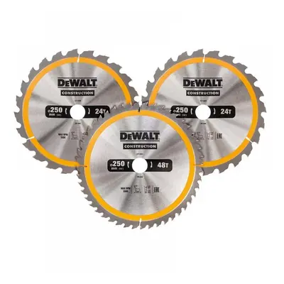 Dewalt DT1964-QZ Dt1964 Construction Circular Saw Blade 3 Pack 305 X 30Mm X 24T/48T/60T