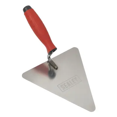 Sealey T1205 Stainless Steel Triangular Brick Trowel - Rubber Handle 180Mm