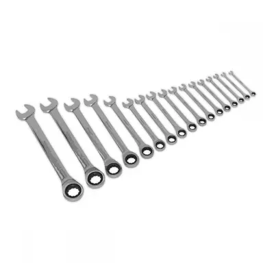 Sealey S01156 Combination Ratchet Spanner Set 17Pc Metric