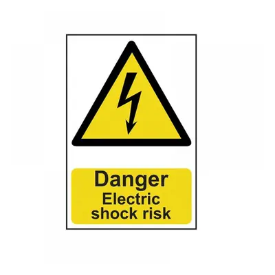 Scan 0750 Danger Electric Shock Risk - Pvc Sign 200 X 300Mm