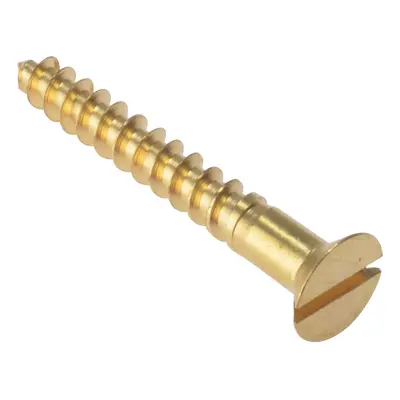 Fixings & Fasteners Wood Screws - Solid Brass | 12 X 2in | Solid Brass Finish | Box 200 CSK212BR