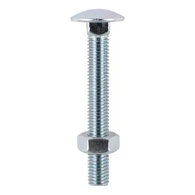 Timco 0890CB Carriage Bolts & Hex Nuts - Zinc M8 X 90 Box 50