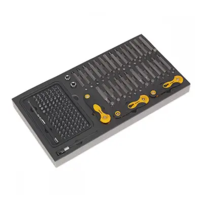 Sealey S01126 Tool Tray With Specialised Bits & Folding Hex Keys 192Pc