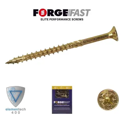 Forgefast FFP3550Y Elite Fast-Start Woodscrews 3.5 X 50Mm (Box Of 200)