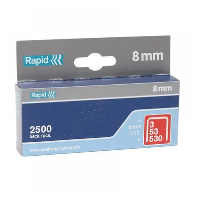 Rapid 11857025 53/8B 8Mm Galvanised Staples (Box 2500)