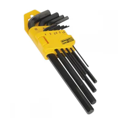 Sealey S01091 Hex Key Set 9Pc Long Metric