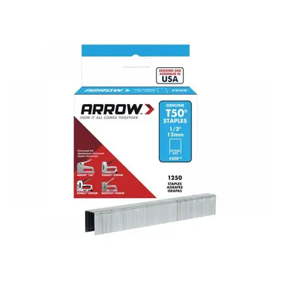 Arrow A50824 T50 Staples 12Mm (1/2In) (Box 1250)