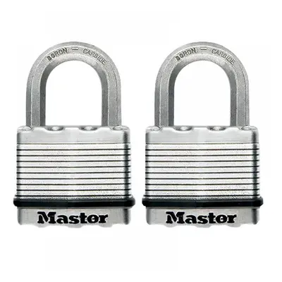 Master Lock M5EURT Excell™ Laminated Steel 50Mm Padlock - 25Mm Shackle - Keyed Alike X 2