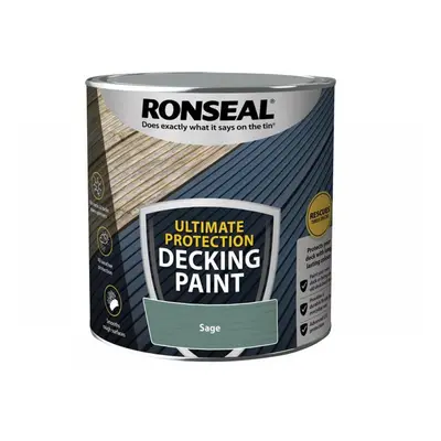 Ronseal 39098 Ultimate Protection Decking Paint Sage 2.5 Litre