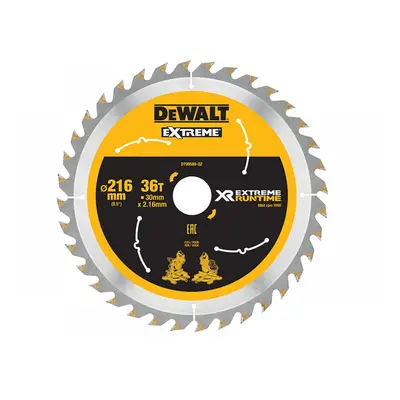 Dewalt DT99569-QZ Xr Flexvolt Circular Saw Blade 216 X 30Mm X 36T